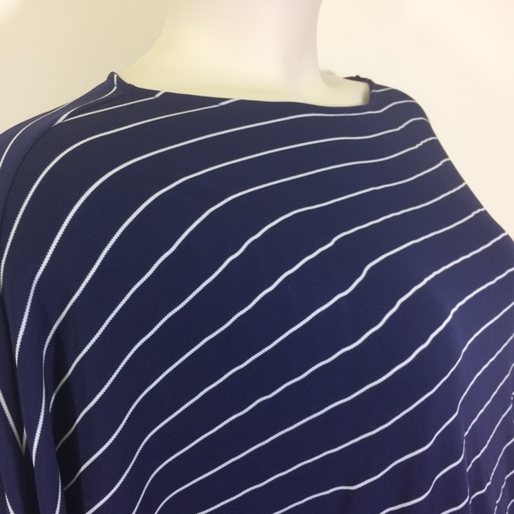 Ralph Lauren Navy Stripe Boatneck Knit Top 1X - Picture 3 of 6